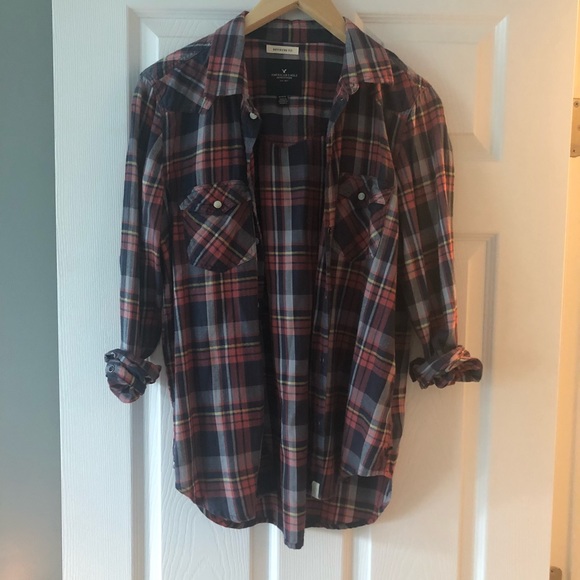 American Eagle plaid button up - Picture 3 of 5
